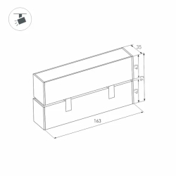 Светильник MAG-LASER-FOLD-45-S160-6W Warm3000 (WH, 15 deg, 24V) (Arlight, IP20 Металл, 5 лет) 026968
