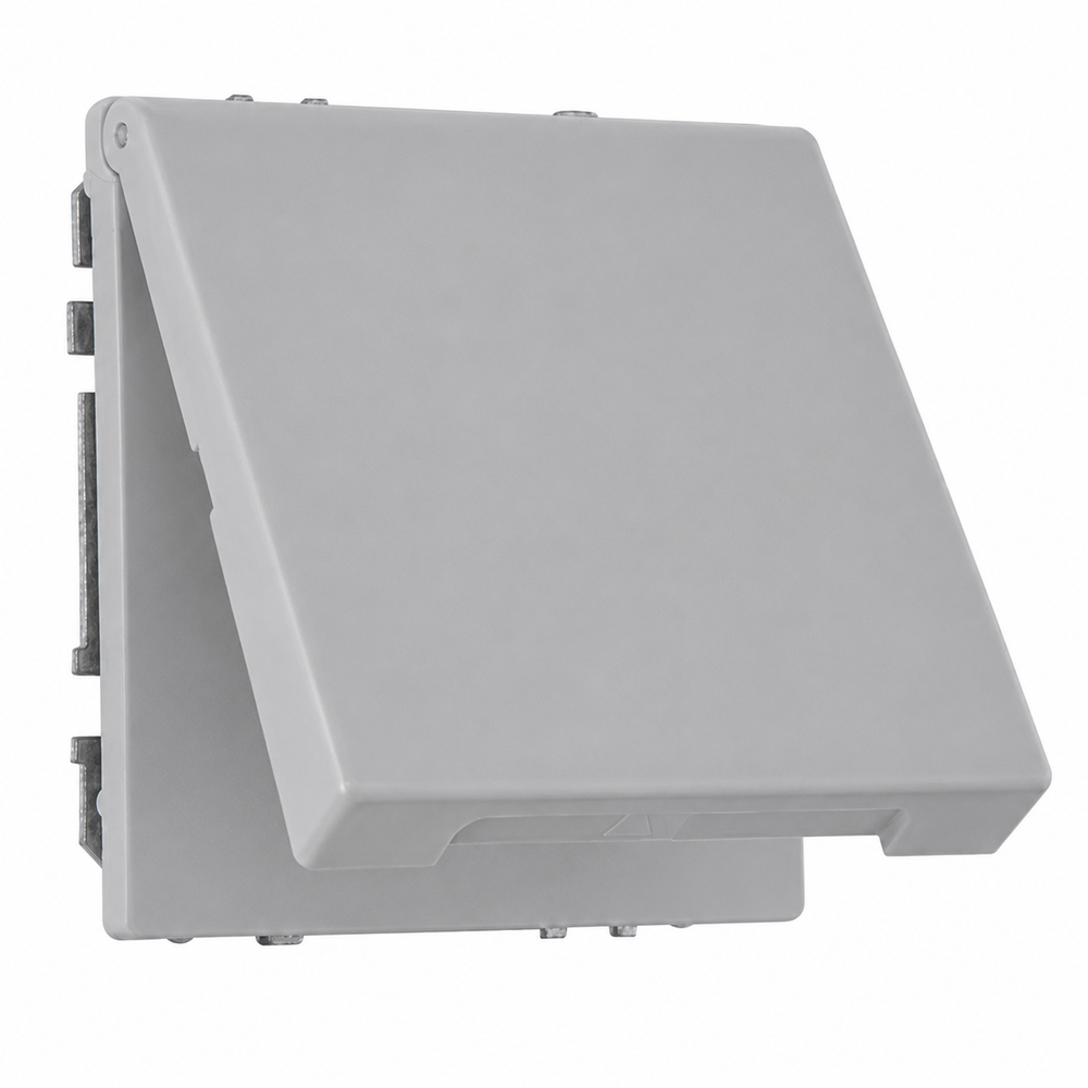 Розетка IP44 крышкой, 16А 250В пружинные зажимы c/з LAVERO SUPERIOR 1033200208 серый матовый