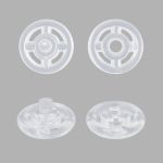 Кнопка пришивная пластик 10 мм прозрачный, 4 шт, Pony, 77601