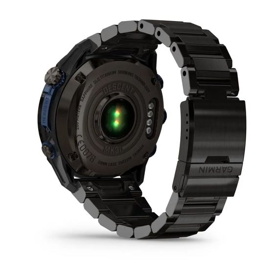 Умные часы Garmin Descent MK3i 51 мм титановый корпус с DLC покрытием с черным титановым браслетом