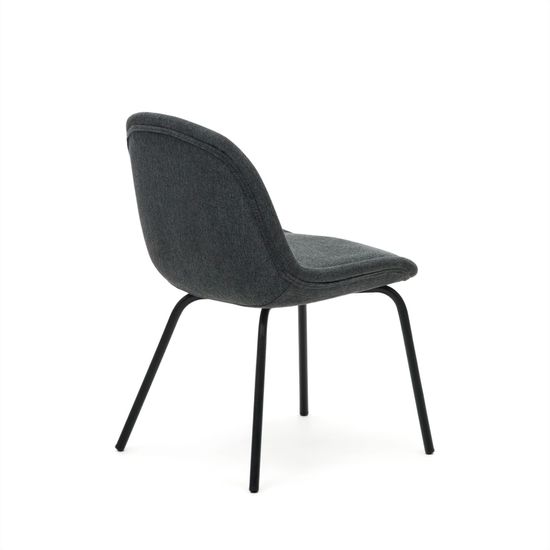Aimin Стул из серой синели с черными стальными ножками Испания La Forma