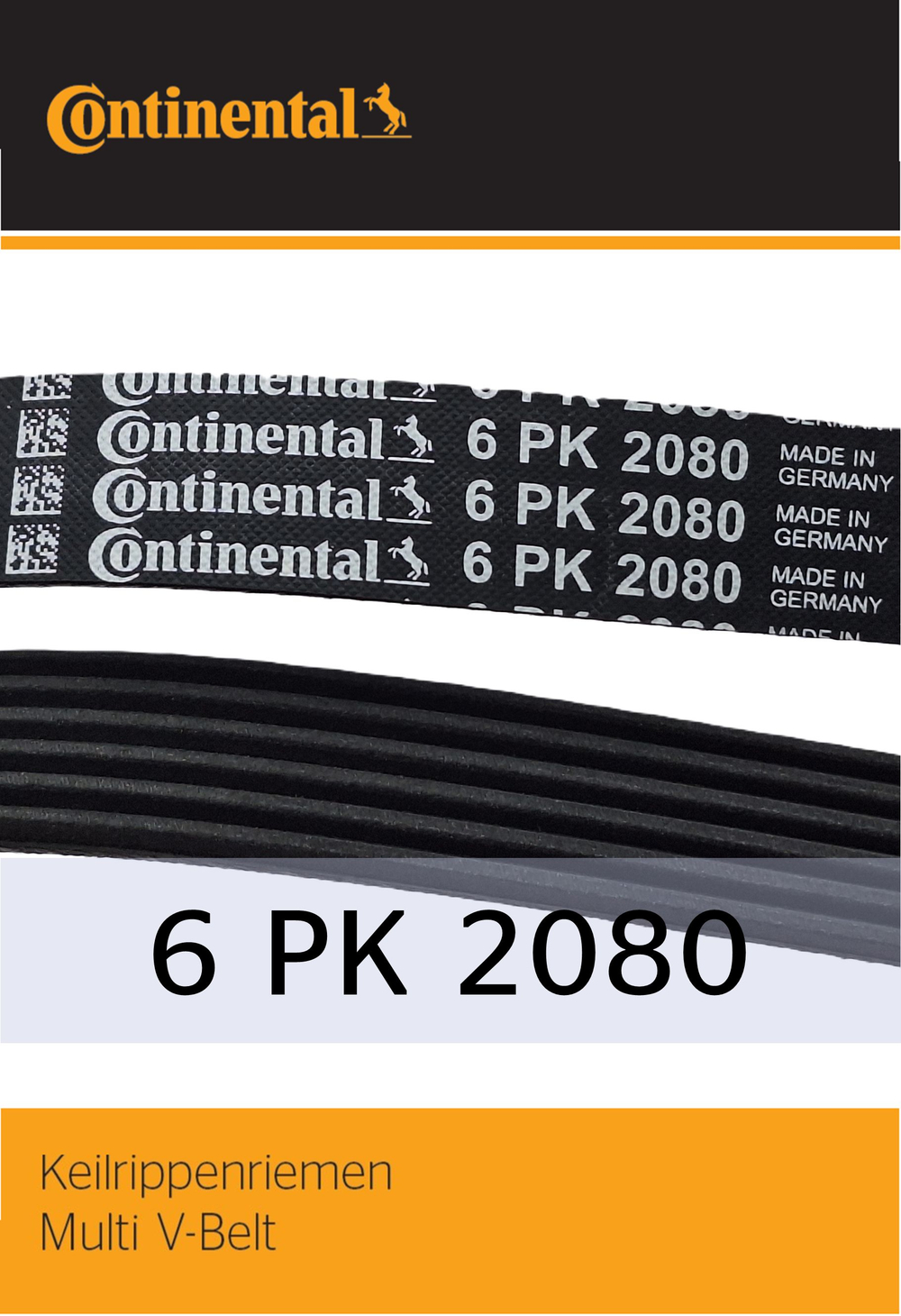 Ремень генератора Continental 6PK2080