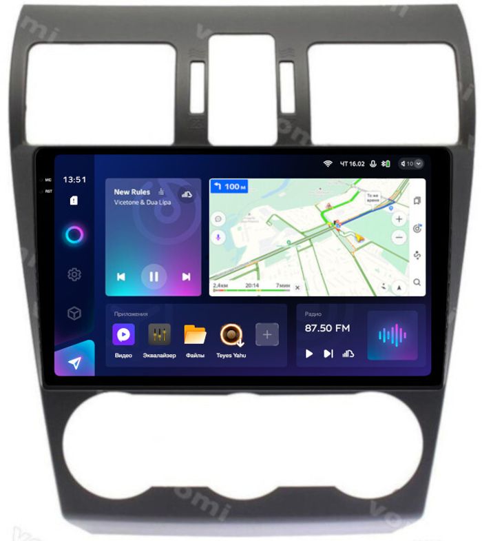 Магнитола для Subaru Forester 4 2012-2015, Impreza 4, XV (штатная КЗВ и/или harman/kardon) - Teyes CC3-2K QLed Android 10, Быстрая, SIM-слот, CarPlay