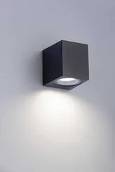 Уличный настенный светильник Rilon PL-274B-GU10 SAND BLACK, 10 Вт, чёрный