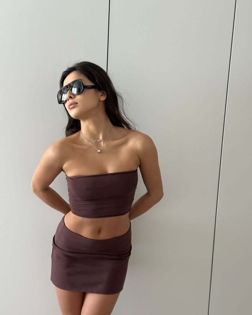 chocolate mini skirt