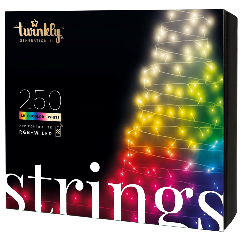 Умная гирлянда Twinkly Strings Special Edition 250 LED RGB+W 20 м IP44 Black