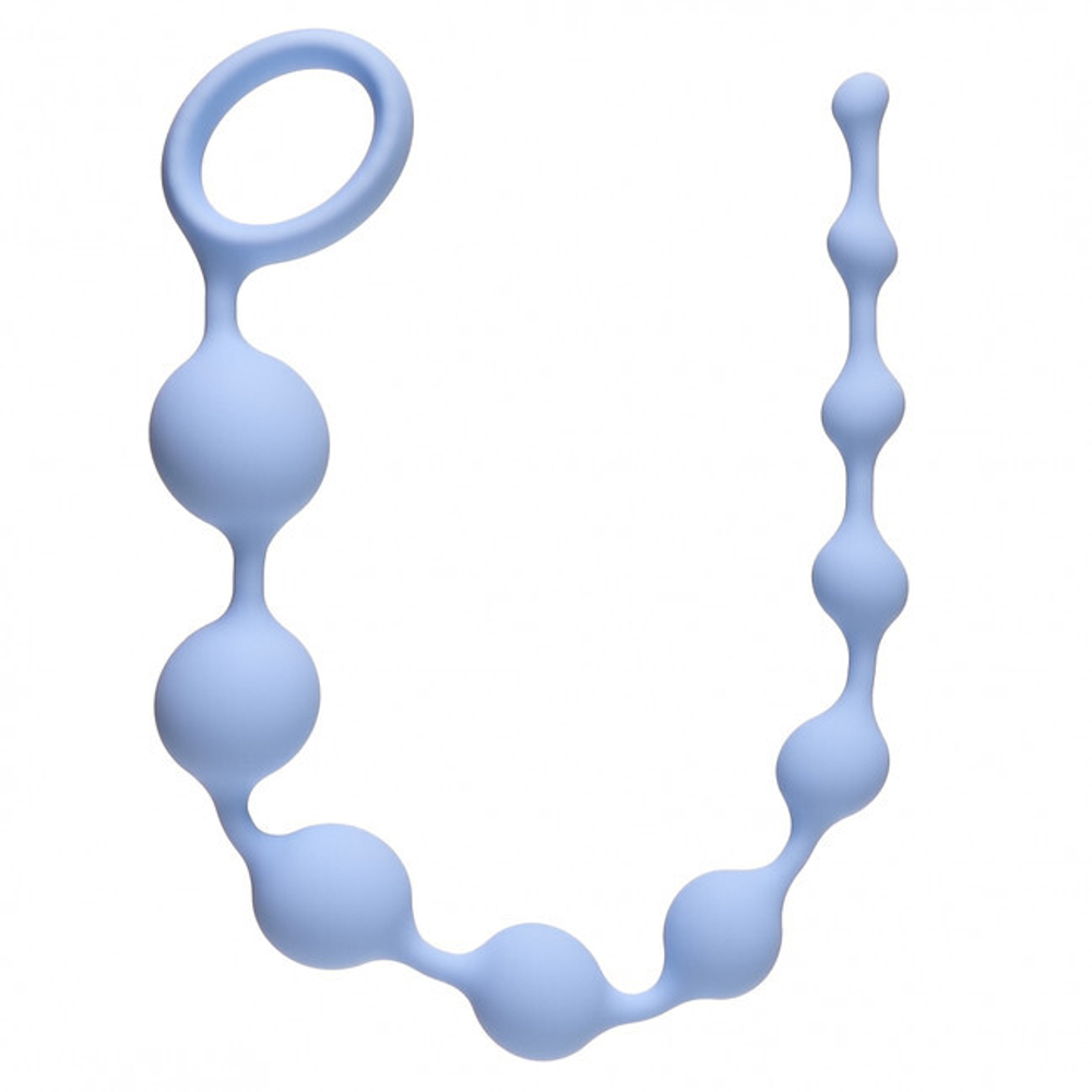 Длинная анальная цепочка Long Pleasure Chain (31,5 см , нежно-голубой) (Цвет: нежно-голубой)