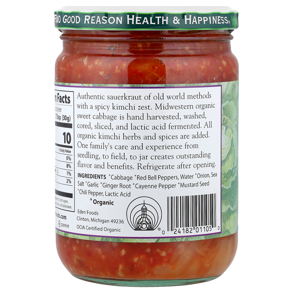 Eden Foods, органическая квашеная капуста для кимчи, 510 г (18 унций)
