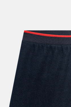 ZARA БРЮКИ ИЗ МЯГКОЙ ТКАНИ С КОНТРАСТНОЙ ПОЛОСКОЙ, СИНИЙ
