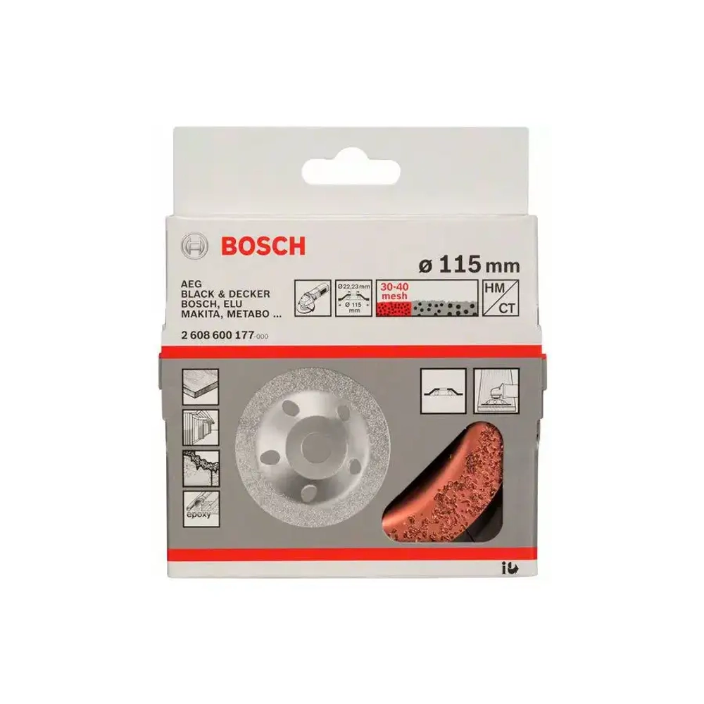 Твердосплавный чашечный шлифкруг 115 мм, мелкозернистый BOSCH 2608600177
