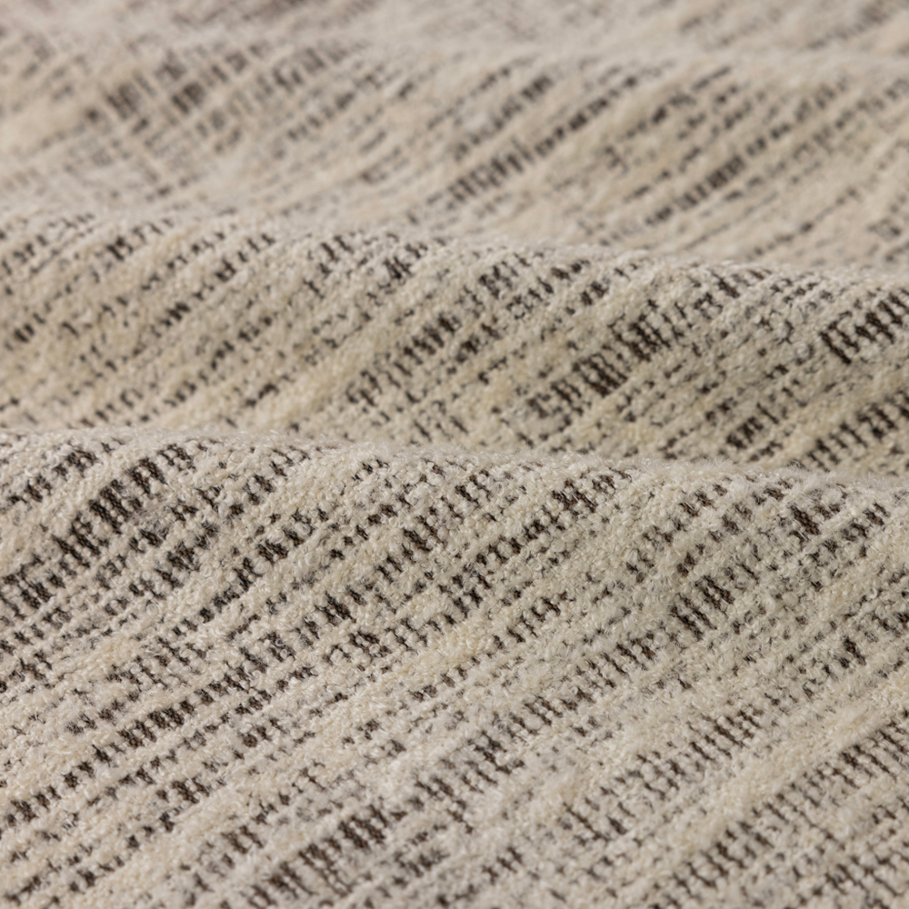 Шерстяная портьерная ткань «Oat Tweed» — натуральная шерсть с мелким твидовым переплетением в овсяной гамме