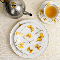 Чайная чашка с блюдцем Butterfly Ginkgo Gold