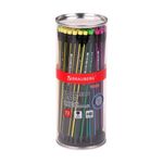 Карандаш чернографитный Brauberg Vivid, HB, с ластиком, трёхгранный корпус, 1шт.