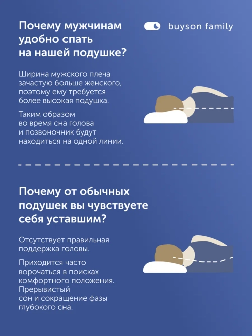 Подушка для мужчин БайМэн