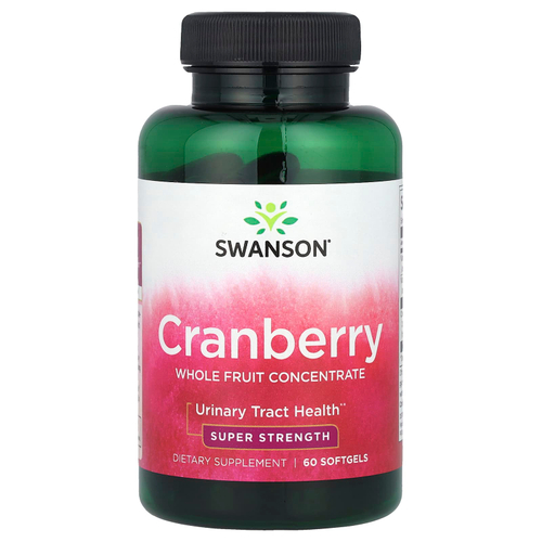 Swanson Vitamins, Клюква, концентрат из цельных фруктов, суперсила, 60 мягких таблеток