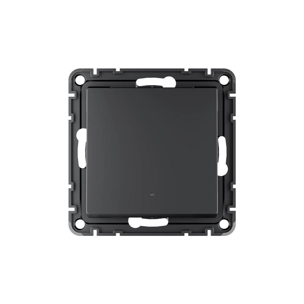 ATLASDESIGN SMART 1-кл. ВЫКЛЮЧАТЕЛЬ с подсв. с опц.нейтралью, Zigbee, сх.1, L(N), 10А, мех., КАРБОН