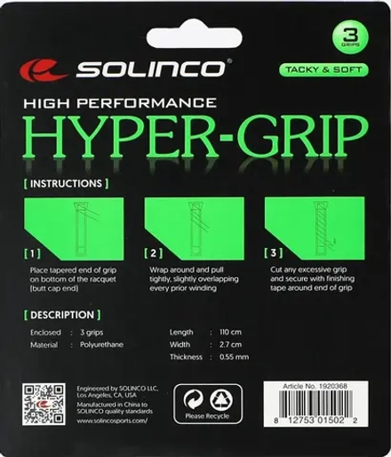Теннисные намотки Solinco Hyper Grip (3P)