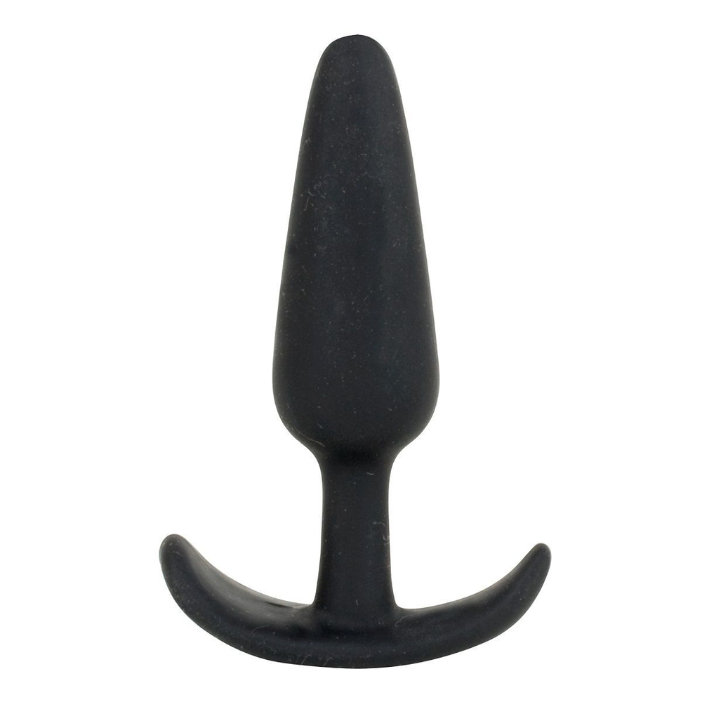 Анальная пробка для ношения Mood Naughty 3.5 Silicone - 8,9 см. (Цвет: черный)