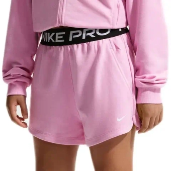 Шорты для девочки теннисные Nike Kids Pro Fleece Dri-Fit - pink rise/pink rise/black/white