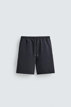 ZARA ШОРТЫ-ДЖОГГЕРЫ RELAXED FIT INTERLOCK, ГЛУБОКИЙ СИНИЙ