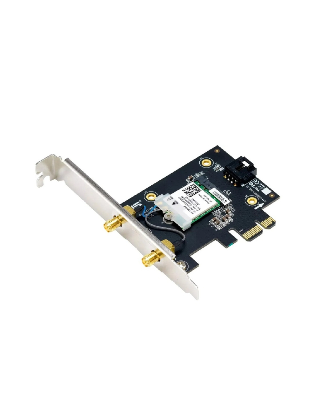 ASUS PCE-BE6500 Беспроводной трехдиапазонный PCI Express адаптер BE6500 + Bluetooth 5.4, внешняя съемная антенна, Wi-Fi 7 (be)