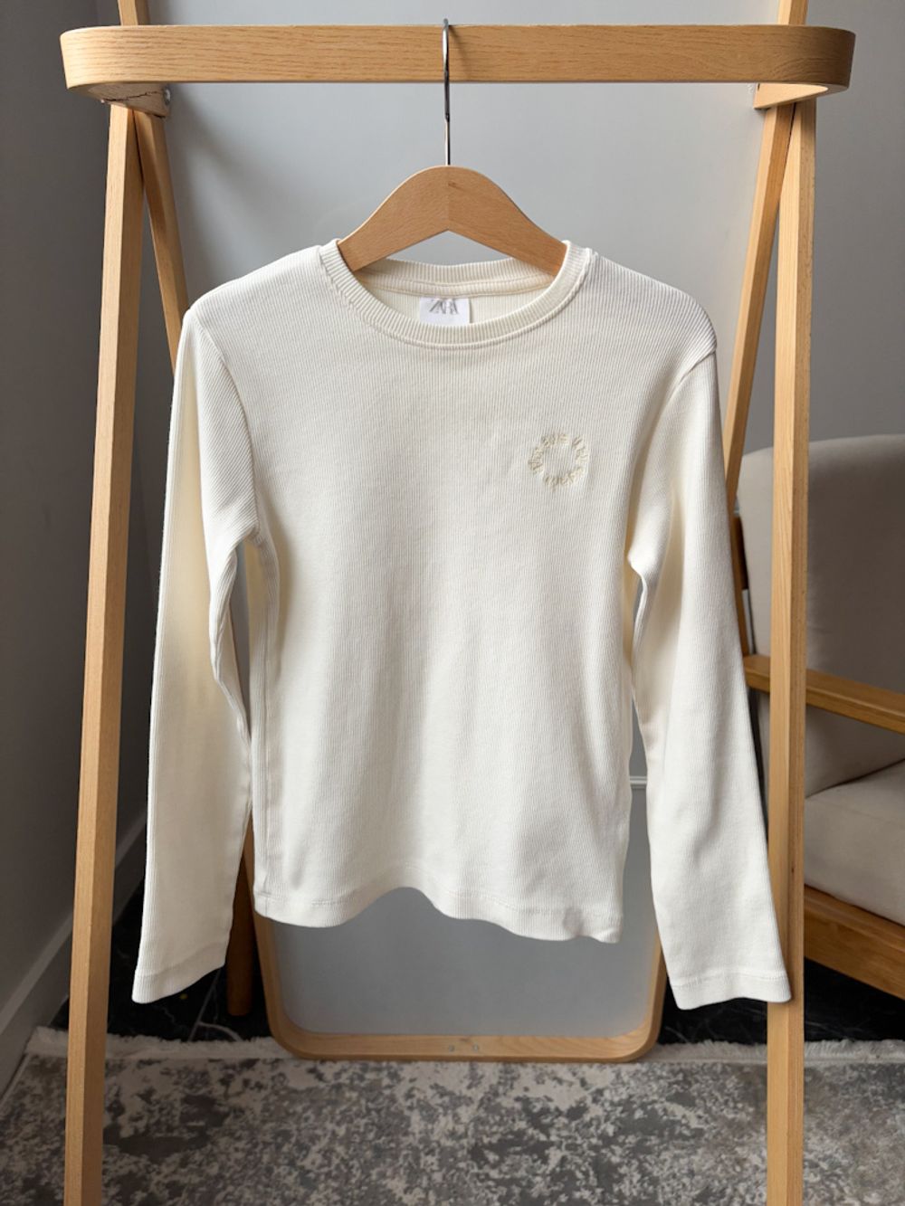 Хлопковый лонгслив Zara, 128