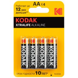 Батарейки Kodak LR6-4BL XTRALIFE Alkaline [KAA-4] | Батарейки Щелочные (Алкалиновые)