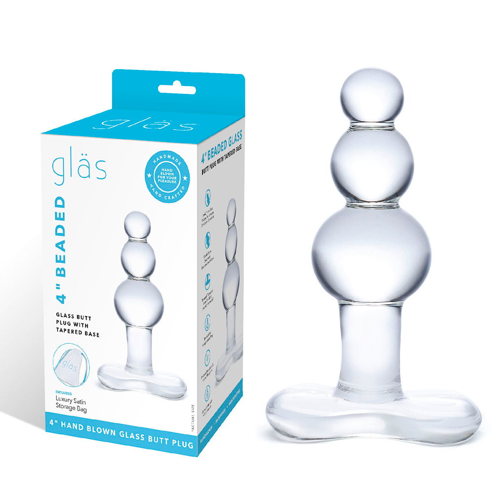 Анальная елочка с 3-мя шариками Butt Plug with Tapered Base