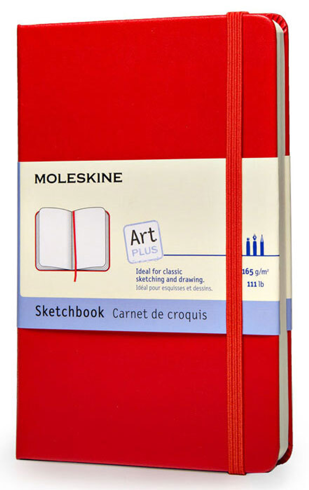 Блокнот для рисования Moleskine Classic Sketchbook (ARTQP063R) Large 130х210мм 104стр. твердая обложка красный
