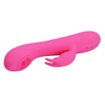 Розовый вибратор-кролик 19,9см с имитацией оральных ласк Pretty Love Rachel BI-014783-1