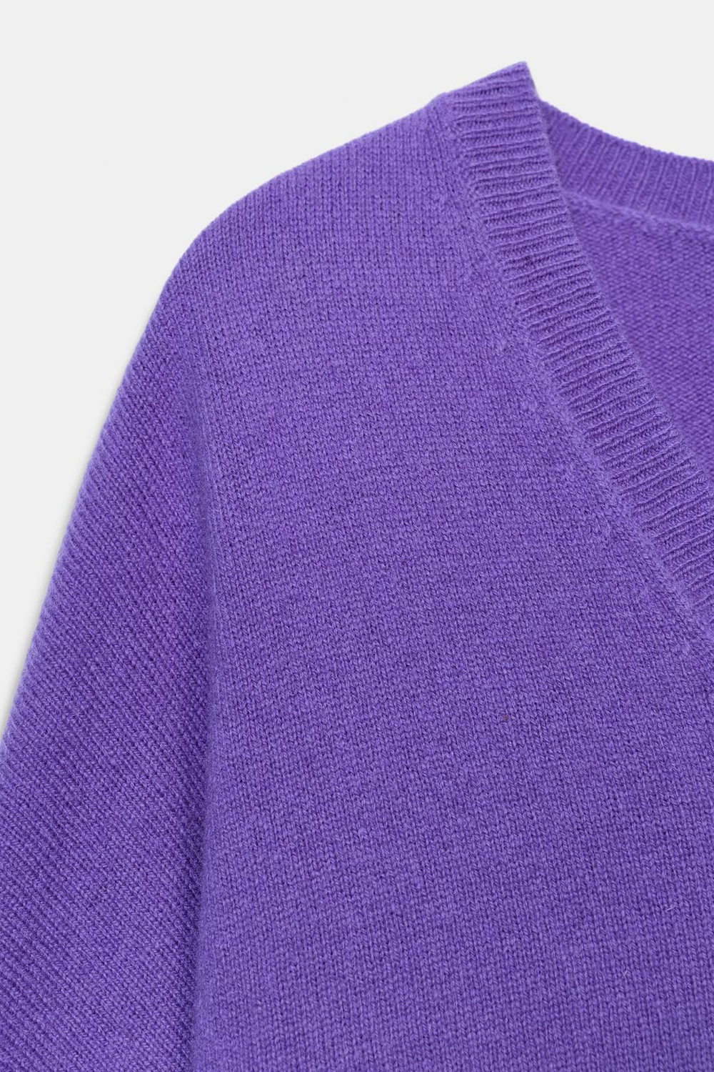 ZARA СВИТЕР ОВЕРСАЙЗ ИЗ 100% ШЕРСТИ, ФИОЛЕТОВЫЙ
