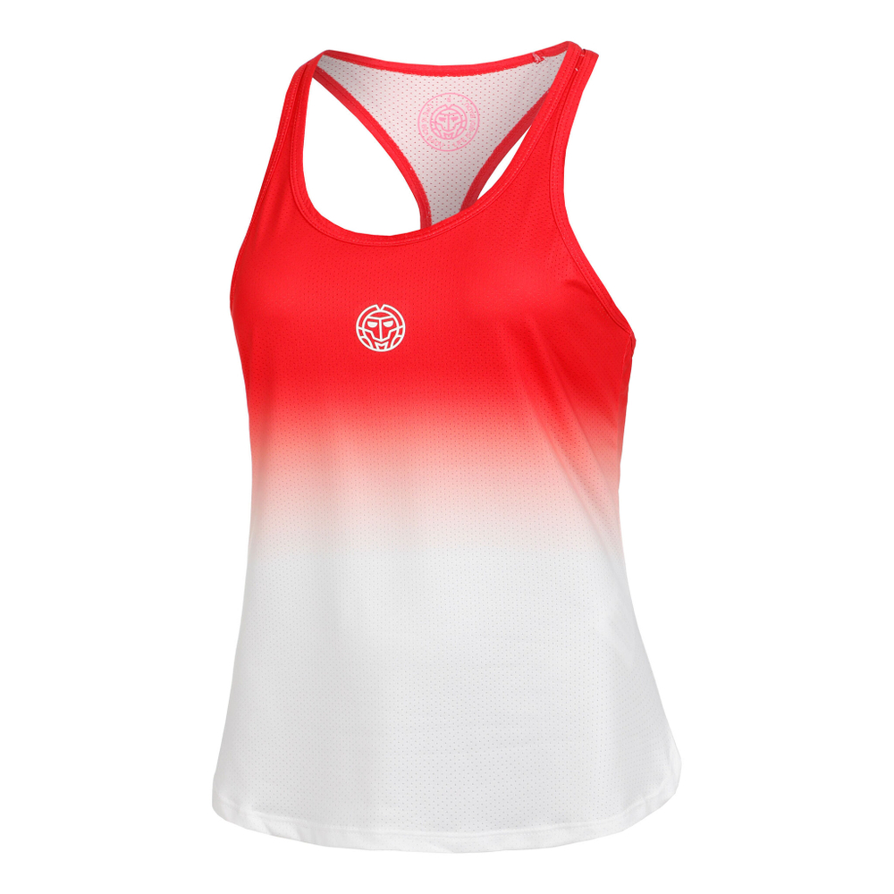 Женская теннисная майка BIDI BADU Crew Gradiant Tank Top Women - Red, White
