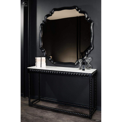Консоль Black console white marble Консоль Objet de Curiosite Черный / Белый