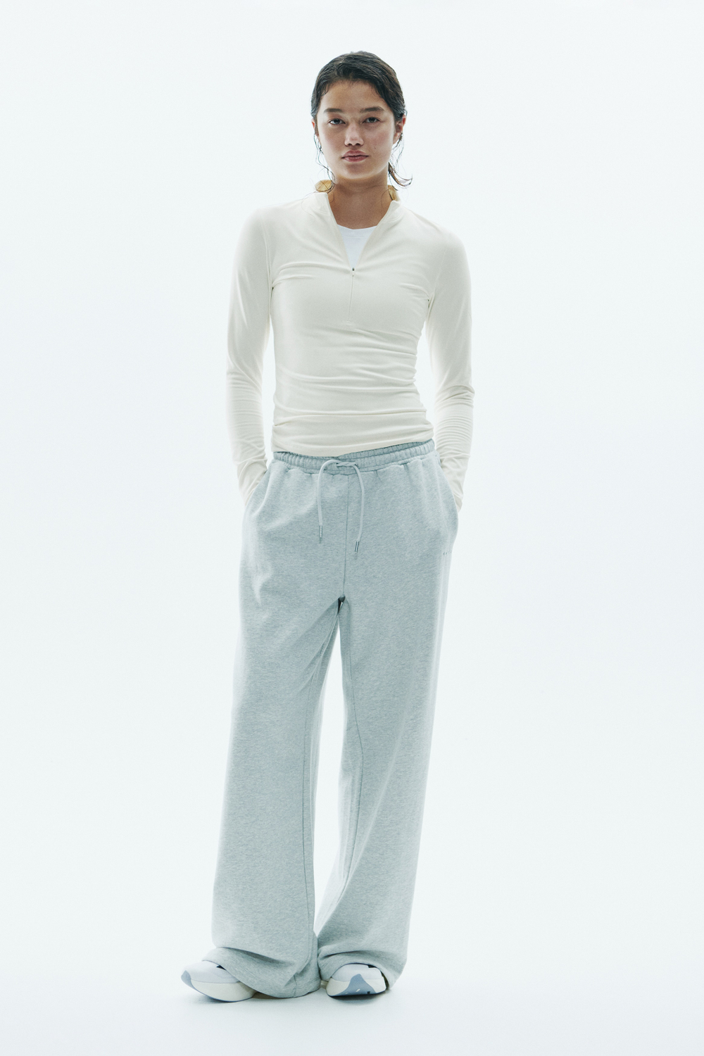 Утеплённый спортивный топ на молнии Fleece SoftMove™ - H&M