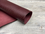 Кожа Capra Crocco Bordo бордовая