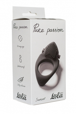 Эрекционное виброкольцо Pure Passion Sunset black