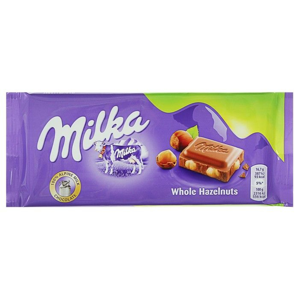Милка шоколад 100 гр Цельный фундук (17)