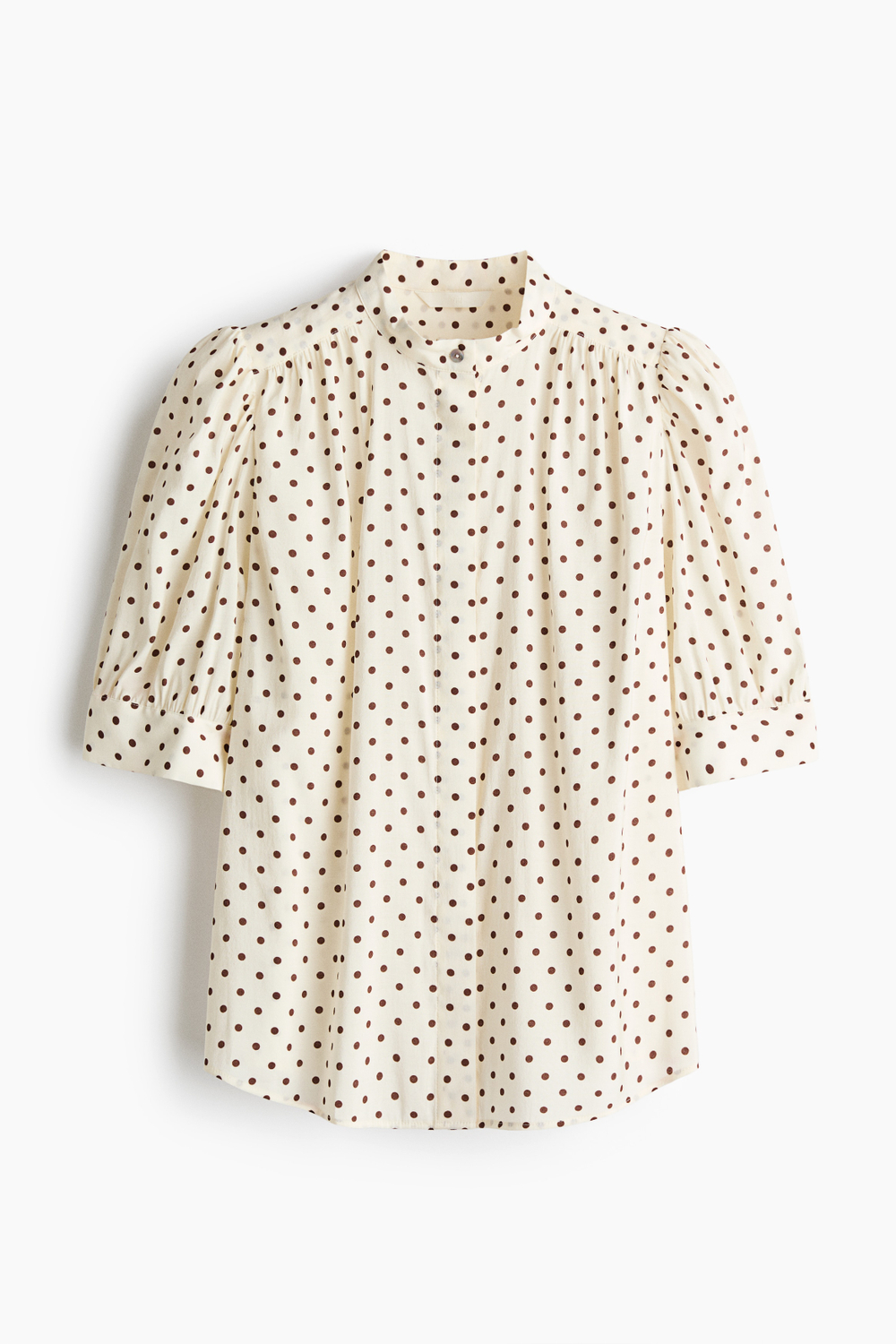 Блузка с пышными рукавами — Светло-розовый - H&M