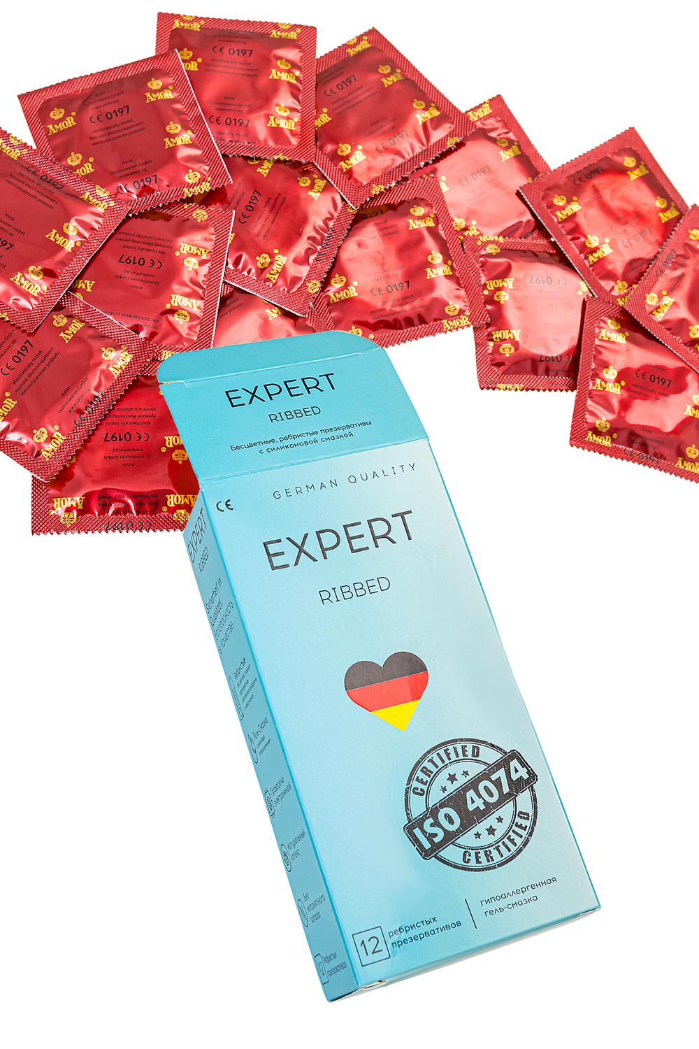 Презервативы Expert Ribbed ребристые №12