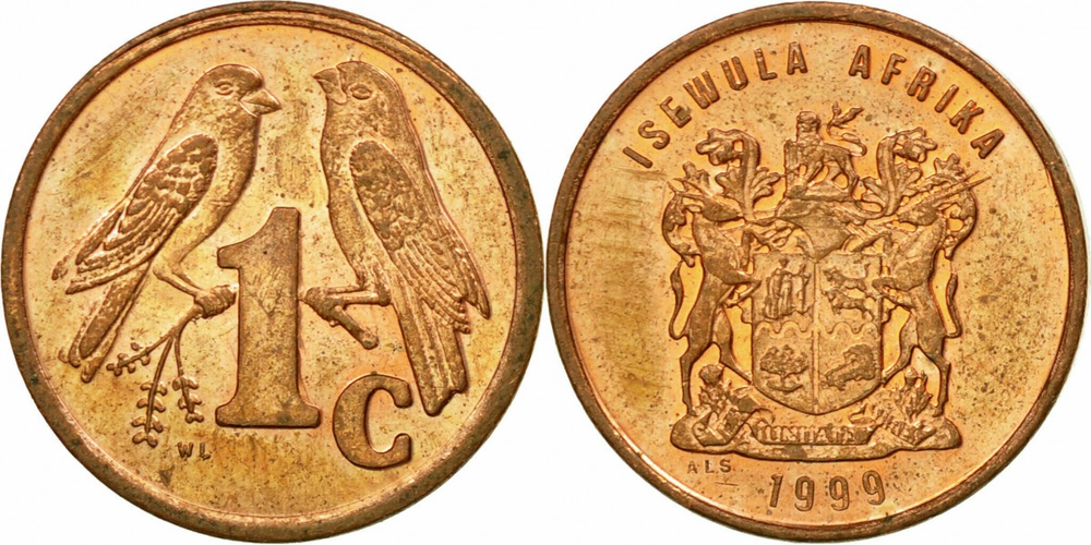 ЮАР 1 цент, 1997-2000 iSewula Afrika XF