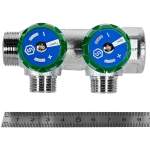 SMB-6850-341202 STOUT Коллектор регулирующий 3/4", 2 отвода 1/2"