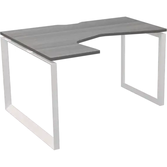 Стол эргономичный левый на металлокаркасе НТМП.О-040.ЛВ  1400x1000x750 Аргентум-МП
