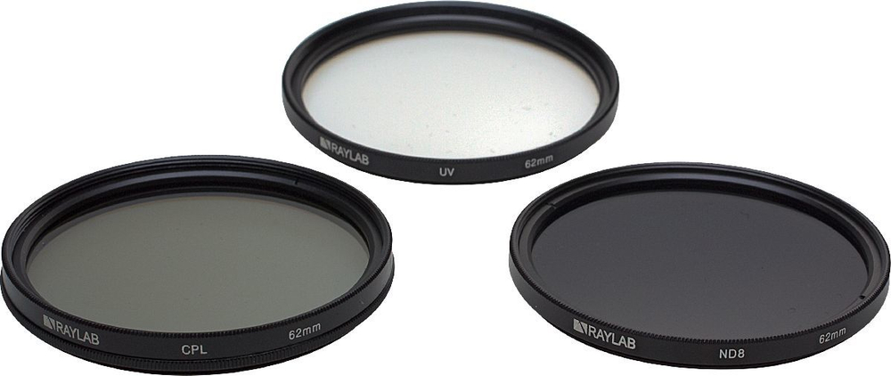Набор фильтров RAYLAB UV/CPL/ND8 62mm