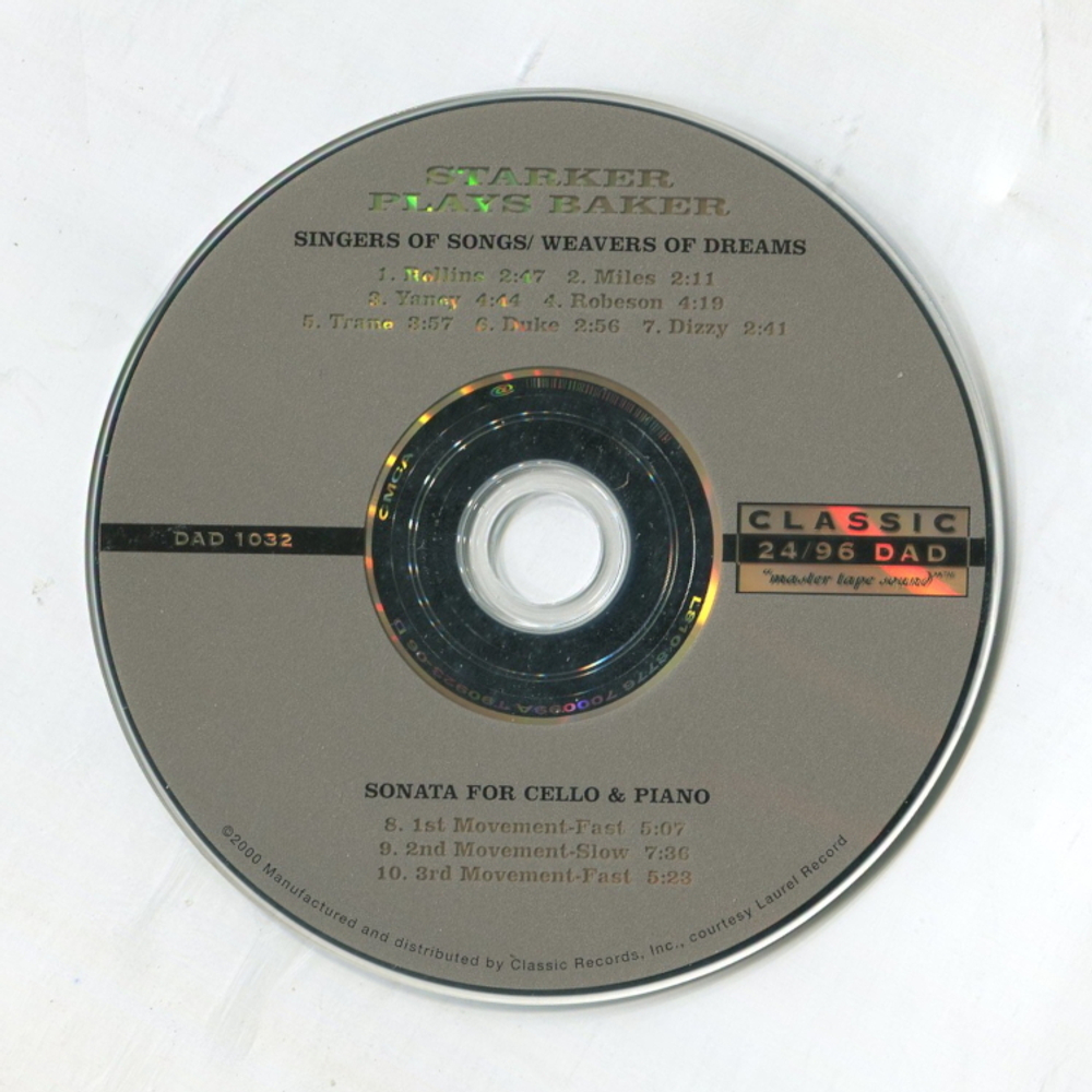 Janos Starker / David Baker: Starker Plays Baker (DVD Audio)