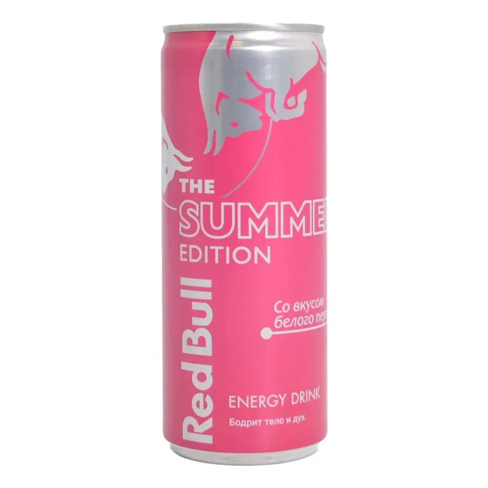 Энергет напиток Redbull 0,473 л со вкусом Белого Персика ж/б