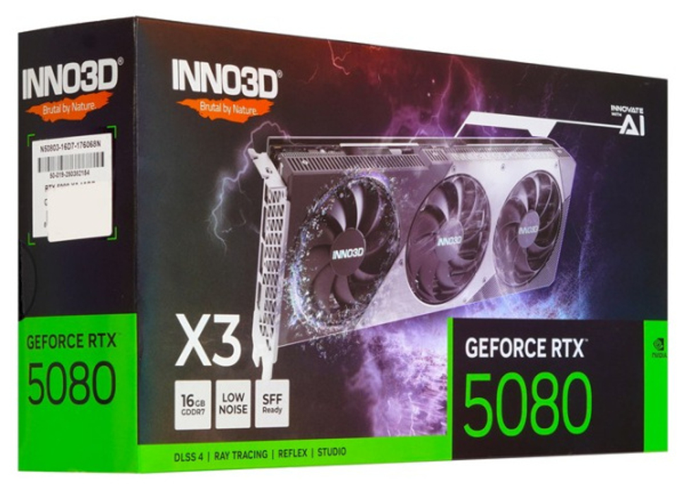 Видеокарта Inno3D GeForce RTX 5080 X3 (N50803-16D7-176068N)