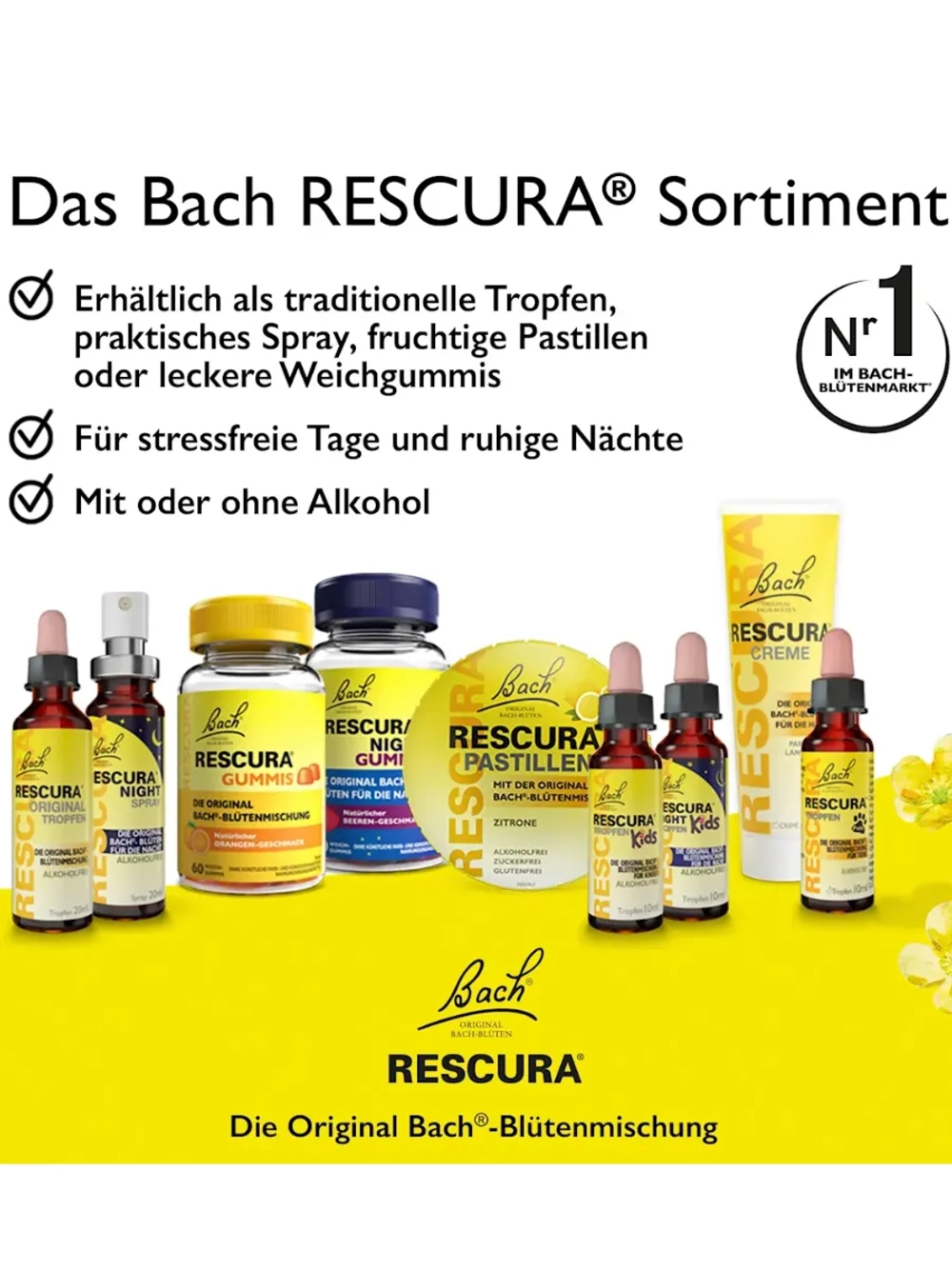 Bach Rescura Пастилки из цветов Баха, 50 г
