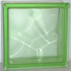 Купить Стеклоблок зелёный окраска в массе  Vitrablok  19x19x8