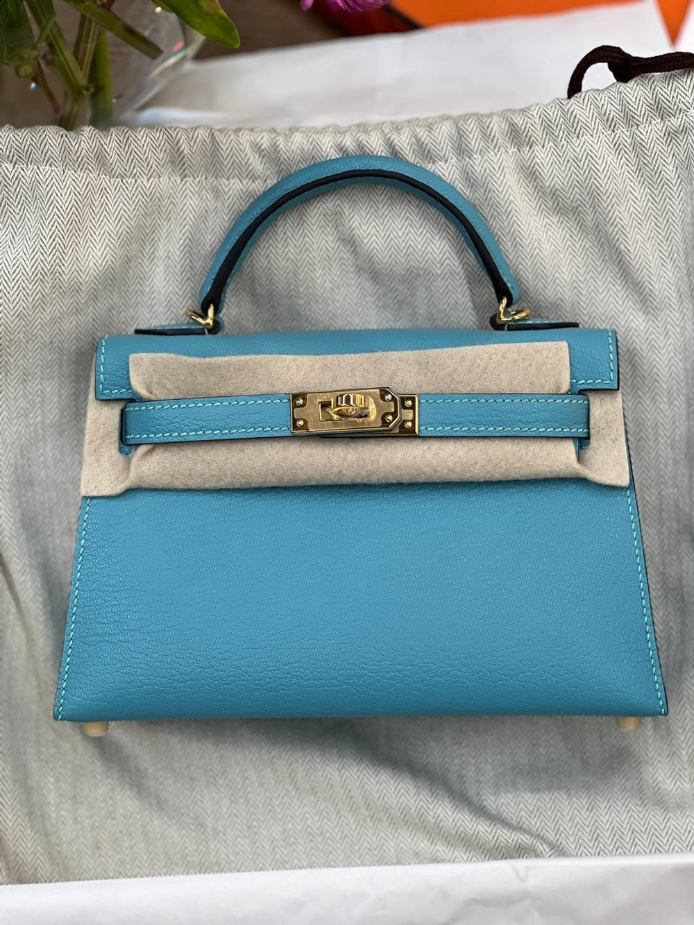 Сумка Hermes Kelly Mini Epsom ручной шов