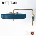 Bert Frank Revolt  wall lamp  ( blue + gold  )